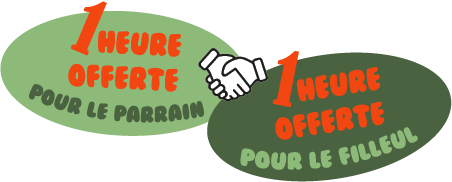 Une heure offerte en cas de parrainage